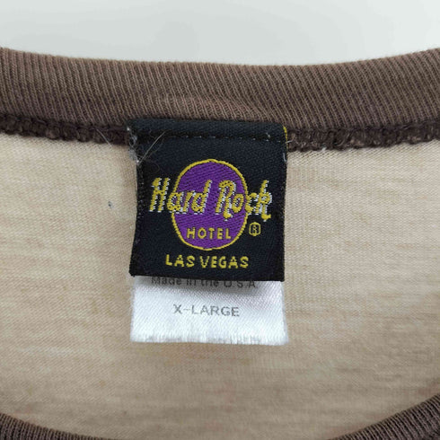ハードロックホテル Hard rock HOTEL USA製 LAS VEGAS ラスベガス ロゴ プリント クルーネック Tシャツ メンズ import:XL