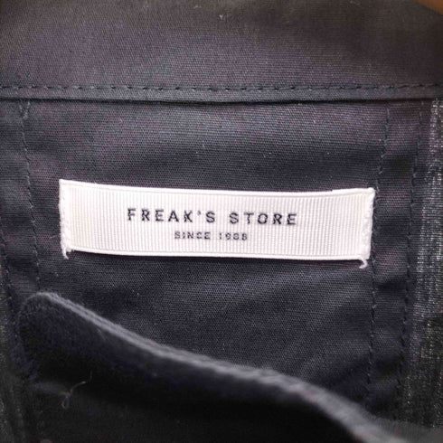 フリークスストア FREAKS STORE 23AW ギャザー ベルト デザイン 比翼ボタン バンドカラー シャツ ワンピース レディース FREE