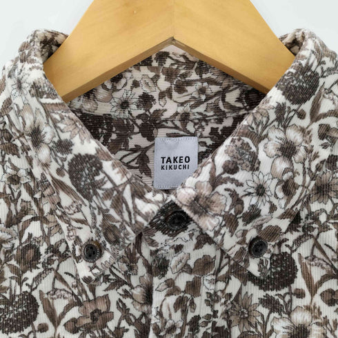 タケオキクチ TAKEO KIKUCHI ART FABRICS 花柄コーデュロイボタンダウンシャツ メンズ 4