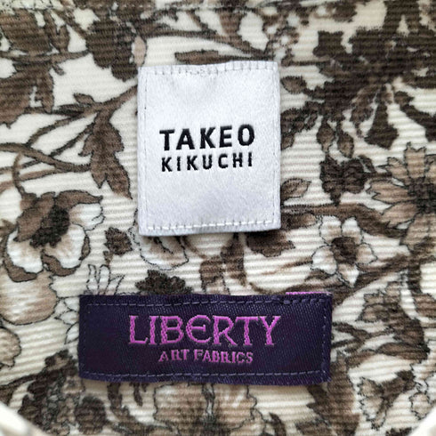 タケオキクチ TAKEO KIKUCHI ART FABRICS 花柄コーデュロイボタンダウンシャツ メンズ 4