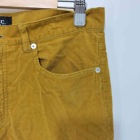 アーペーセー A.P.C. ボタンフライ コーデュロイ テーパードパンツ レディース UK:28-29