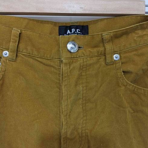 アーペーセー A.P.C. ボタンフライ コーデュロイ テーパードパンツ レディース UK:28-29