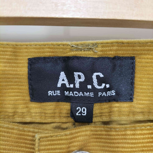アーペーセー A.P.C. ボタンフライ コーデュロイ テーパードパンツ レディース UK:28-29