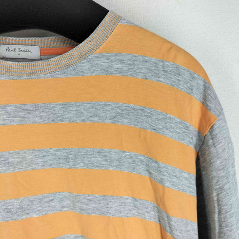 ポールスミス Paul Smith フロントボーダーL/Sカットソー 変形 ねじれ メンズ import:M
