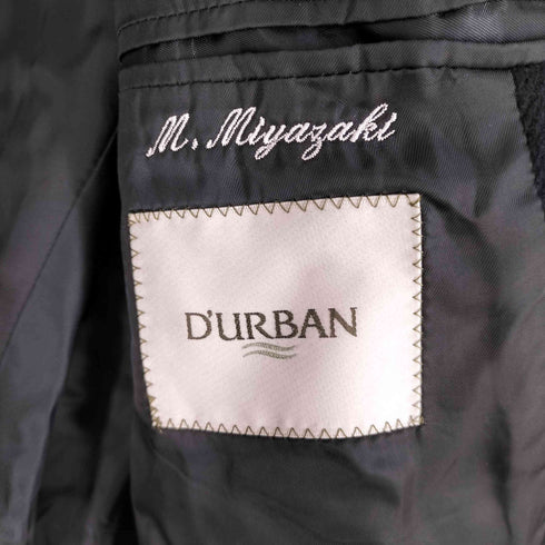 ダーバン DURBAN アンゴラ70% ヘリンボーン ロングチェスターコート メンズ JPN:L