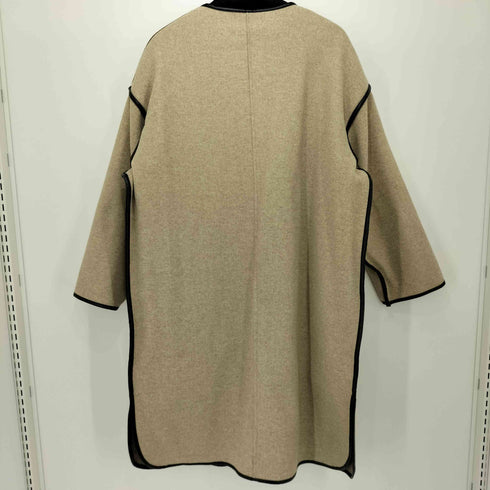 カスタネ Kastane サテンライナー付きパイピングガウンコート レディース F