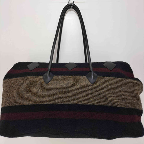 バーバリーロンドン BURBERRY LONDON MADE IN ITALY レザー切替 羊毛 ボストンバッグ メンズ