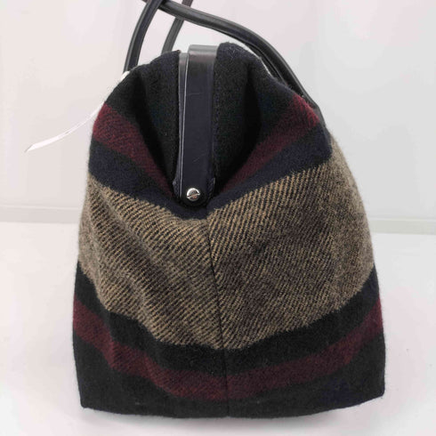 バーバリーロンドン BURBERRY LONDON MADE IN ITALY レザー切替 羊毛 ボストンバッグ メンズ