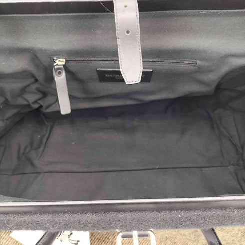 バーバリーロンドン BURBERRY LONDON MADE IN ITALY レザー切替 羊毛 ボストンバッグ メンズ