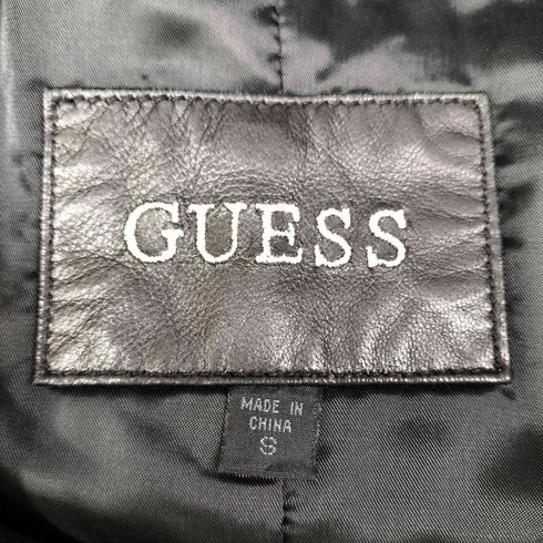 ゲス GUESS 本革 レザー テーラード ジャケット メンズ import:S