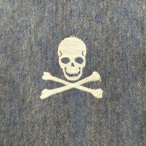 ラブレス LOVELESS Y2K スカル カシミヤ100% ドクロ刺繍 フリンジマフラー レディース