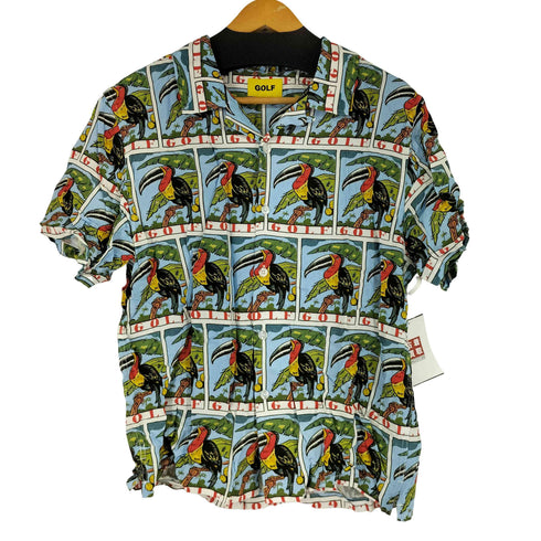 ゴルフワン GOLF WANG S/S アニマルアロハシャツ メンズ import:S
