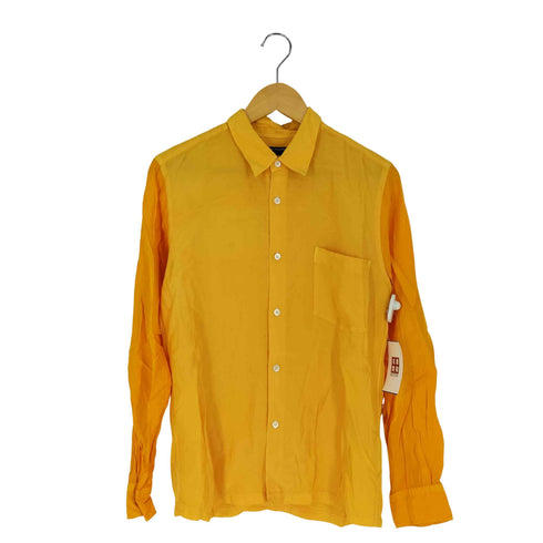 コムデギャルソンオム COMME des GARCONS HOMME 製品染め アセテート 袖切替 光沢 レギュラーカラーシャツ メンズ JPN:M