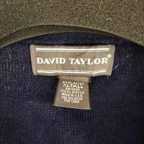 デヴィッドテイラー david taylor 90s USA製 アクリルニットカーディガン メンズ import:XL