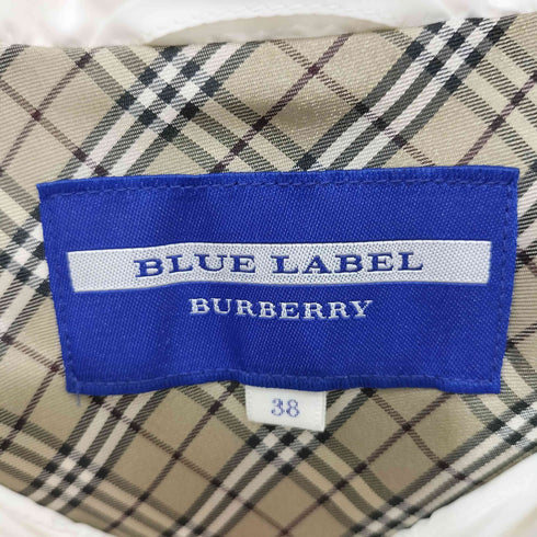 バーバリーブルーレーベル BURBERRY BLUE LABEL ジップアップ フード ダウンジャケット レディース JPN:38