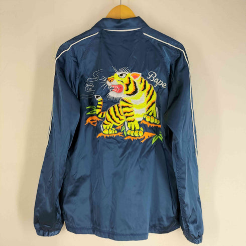 アベイシングエイプ A BATHING APE 20AW TIGER EMBROIDERY COACH JACKET 虎刺繍 サテン コーチジャケット メンズ JPN:M