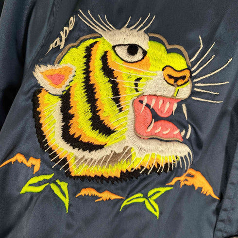 アベイシングエイプ A BATHING APE 20AW TIGER EMBROIDERY COACH JACKET 虎刺繍 サテン コーチジャケット メンズ JPN:M