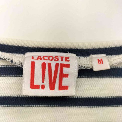 ラコステライブ Lacoste Live 鹿の子刺繍 ボーダー ボートネック L/S カットソー メンズ JPN:M
