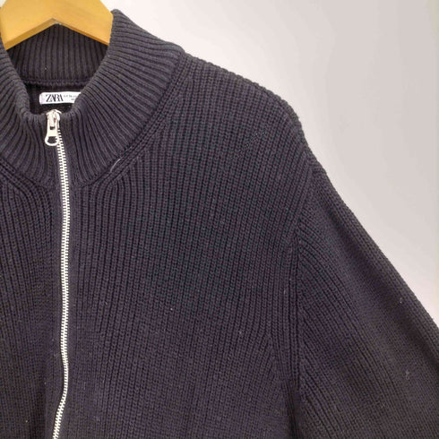 ザラ ZARA ダブルジップ コットン ドライバーズ ニット メンズ import:XL