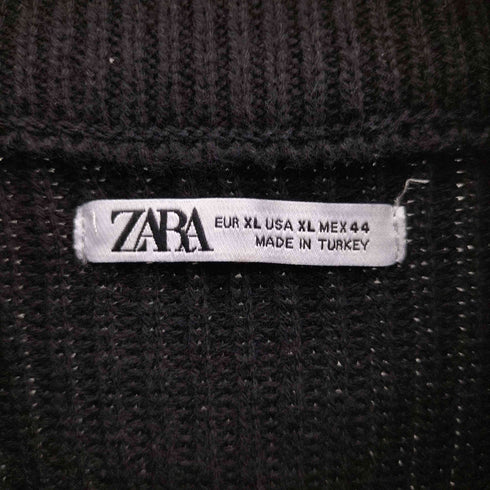 ザラ ZARA ダブルジップ コットン ドライバーズ ニット メンズ import:XL