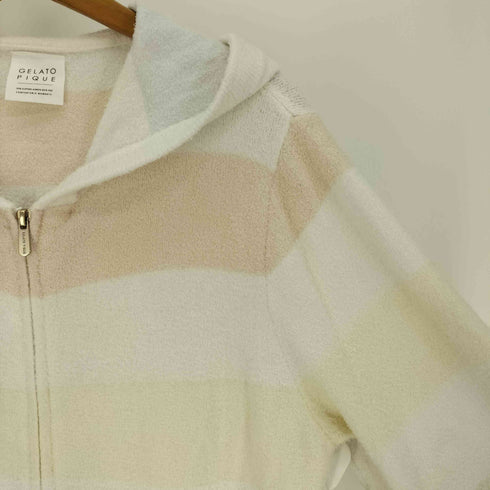 ジェラートピケ gelato pique 23SS スムーズィー 5ボーダー パーカ ジップアップ レディース ONE SIZE