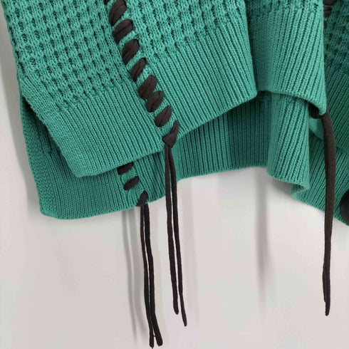 メゾンスペシャル MAISON SPECIAL Oni-Waffle Embroidery Prime-Over V-Neck Knit Pullover メンズ JPN:0
