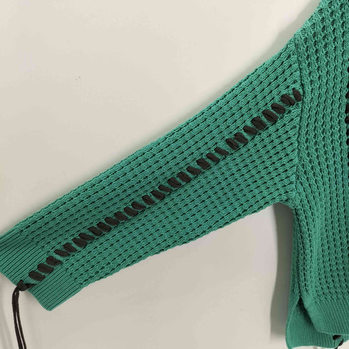 メゾンスペシャル MAISON SPECIAL Oni-Waffle Embroidery Prime-Over V-Neck Knit Pullover メンズ JPN:0