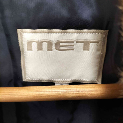 MET メタルプレート ラビットファーナイロンブルゾン レディース JPN:S