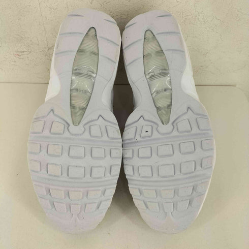 ナイキ NIKE W AIR MAX 95 WHITE/WHITE-METALLIC SILVER メンズ JPN:29