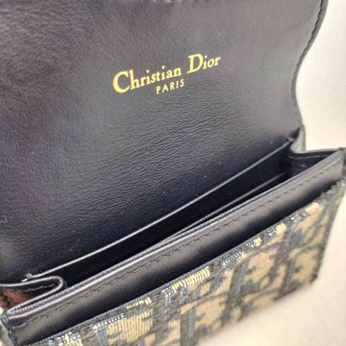 クリスチャンディオール Christian Dior Saddle Bloom サドル ブルーム カードホルダー オブリーク ジャカード レディース