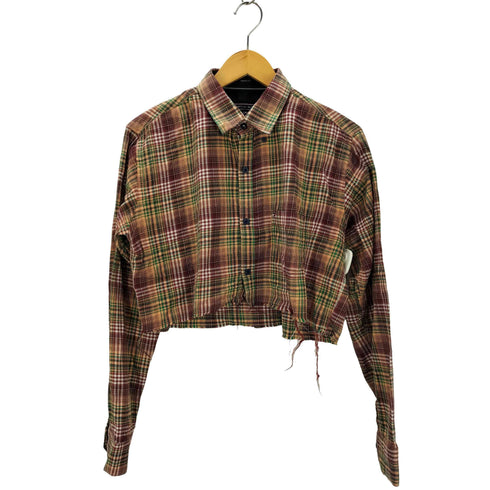 トミーヒルフィガー TOMMY HILFIGER TAILOR FIT リメイククロップドシャツ レディース XL