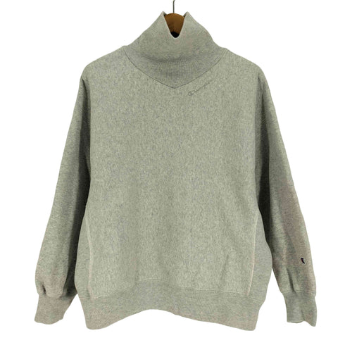 チャンピオン Champion 青単 復刻 REVERSE WEAVE RW TURTLENECK SWEATSHIRT リバースウィーブ ロゴ 刺繍 タートルネック スウェット レディース import:M