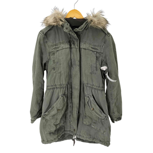 アメリカンイーグル AMERICAN EAGLE ファー付き モッズコート レディース import:M