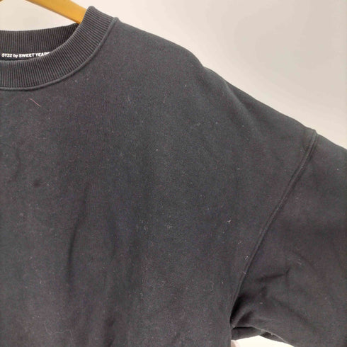 エスワイサーティトゥー SY32 by SWEET YEARS P/O SHOULDER PRINT SWEAT ドロップショルダー プリント スウェット サムホール メンズ import:M