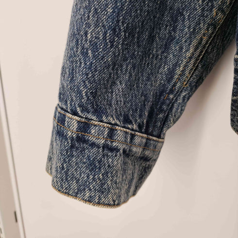 リー Lee 80's USA製 CHEMICAL WASH DENIM JACKET ケミカルウォッシュ デニムジャケット メンズ M