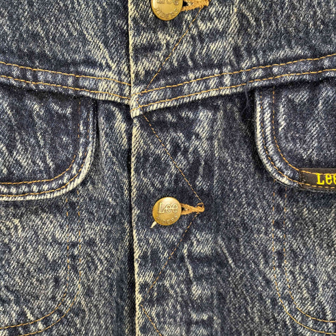 リー Lee 80's USA製 CHEMICAL WASH DENIM JACKET ケミカルウォッシュ デニムジャケット メンズ M