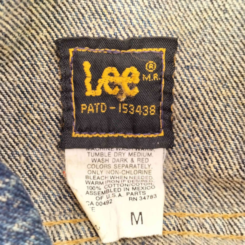 リー Lee 80's USA製 CHEMICAL WASH DENIM JACKET ケミカルウォッシュ デニムジャケット メンズ M