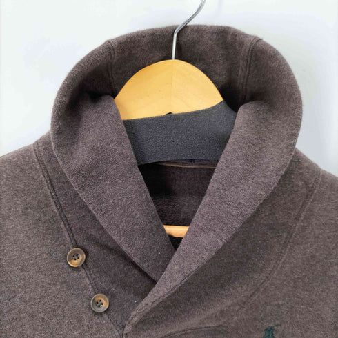 ポロラルフローレン POLO RALPH LAUREN スモールポニー刺繍 エルボーパッチ ショールカラースウェット レディース import:XS