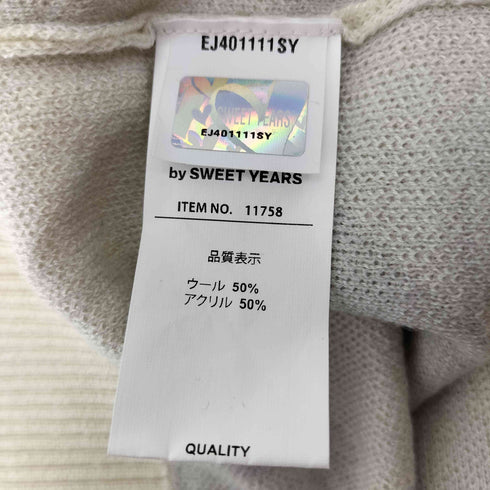 エスワイサーティトゥー SY32 by SWEET YEARS ロゴ デザイン アクリル ウール ニット メンズ