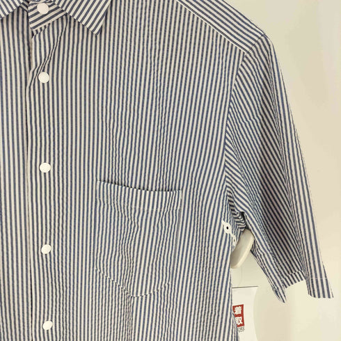 デサント descente シアサッカー ストライプ S/S シャツ メンズ JPN:L