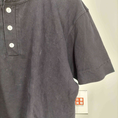 ヘルスニット Healthknit USA製 製品染 ヘンリーネック S/S Tシャツ 猫目ボタン メンズ import:XL