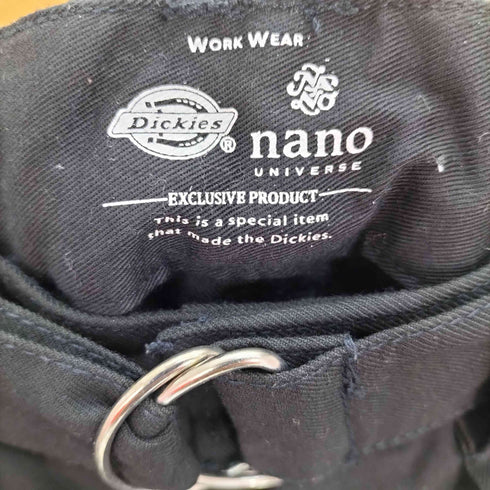 ナノユニバース NANO universe ハウンド トゥース ベルテッド 1タック パンツ レディース L