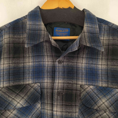 ペンドルトン PENDLETON USA製 オンブレ ボックス ウールオープンカラーシャツ bordシャツ メンズ JPN:L