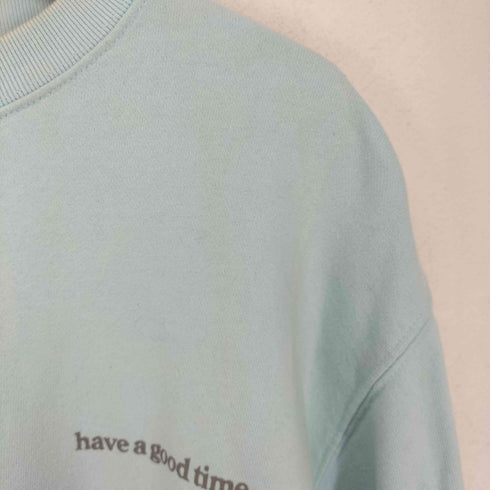 ハブアグッドタイム HAVE A GOOD TIME ロゴプリントクルーネックスウェット メンズ JPN:L