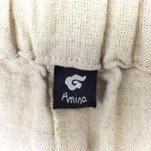 アミナ Amina リネン混 サイドラインイージーパンツ メンズ