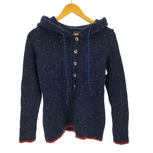 パタゴニア patagonia 14AW フーデッド ハーフボタン ナイロン混 ウール ニットセーター レディース import:XS