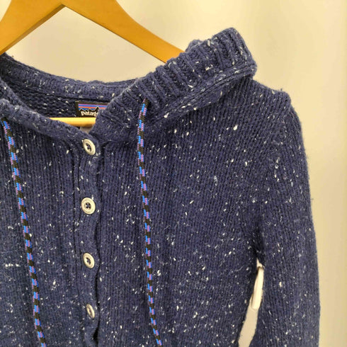 パタゴニア patagonia 14AW フーデッド ハーフボタン ナイロン混 ウール ニットセーター レディース import:XS