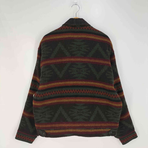 ウールリッチ WOOLRICH 90s USA製 ネイティブ柄 襟コーデュロイ ウール カバーオール メンズ import:XL