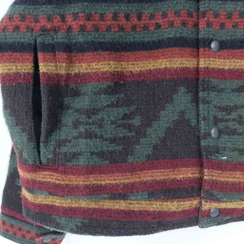 ウールリッチ WOOLRICH 90s USA製 ネイティブ柄 襟コーデュロイ ウール カバーオール メンズ import:XL