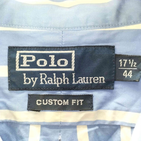 ポロバイラルフローレン Polo by RALPH LAUREN CUSTOM FIT ポニー刺繍 ストライプシャツ メンズ US:44